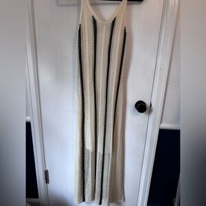 A New Day Cream and Black Knit Dress